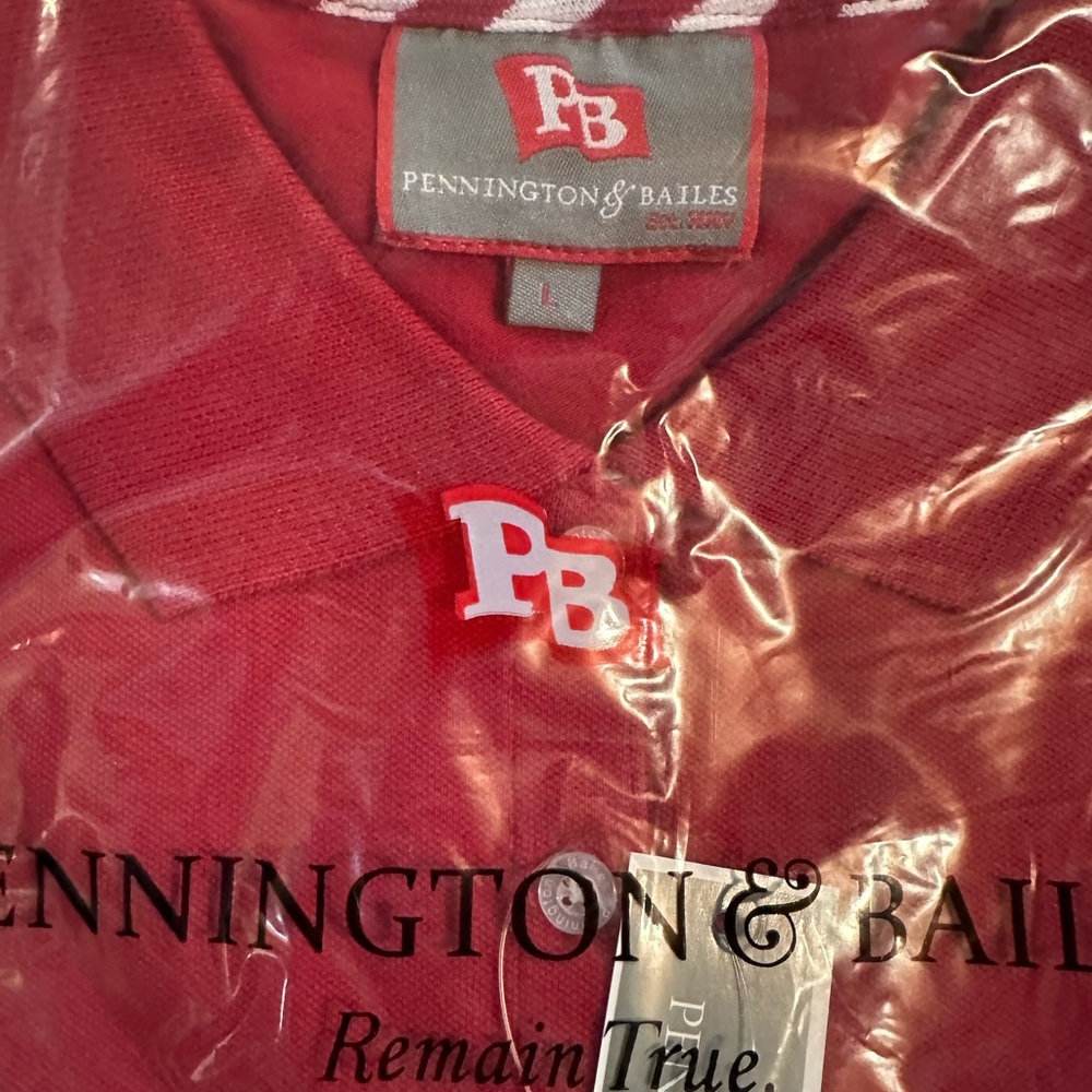 NWT Garnet colored Polo Pennington & Bailes - Picture 2 of 4